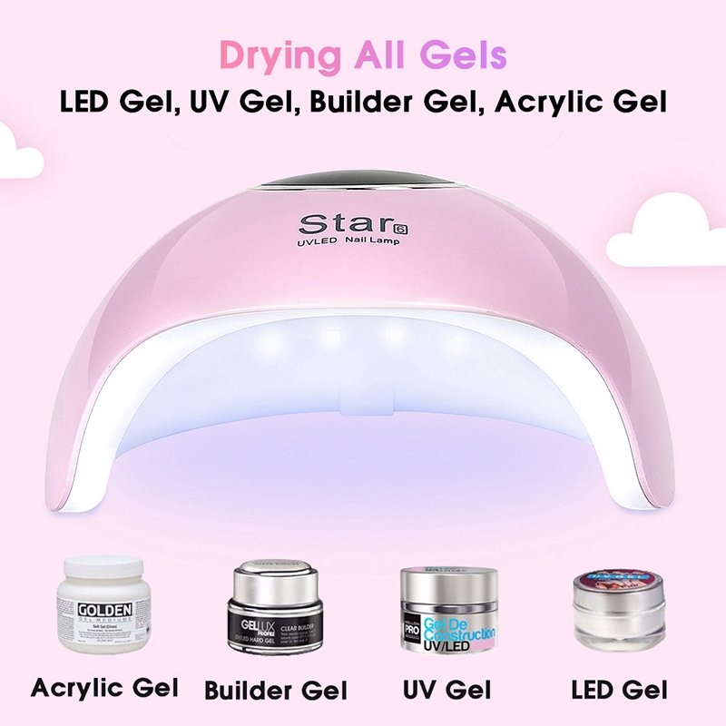 Đèn led sấy khô sơn gel 12 bóng cảm biến tự động 30s 60s