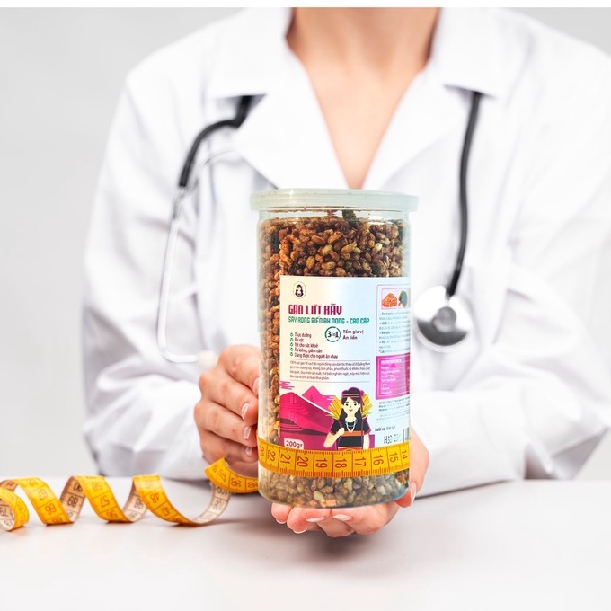 Gạo Lứt Sấy Rong Biển 200gr Cô Gái Bhnong Thơm Ngon Giòn Tan, Ăn Vặt Ngon Cho Giới Trẻ