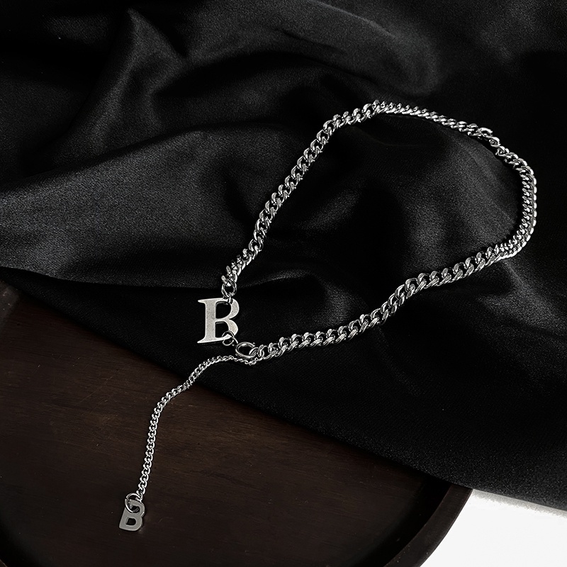 Dây Chuyền Mặt Chữ B Phong Cách Hiphop Sang Trọng 19XL035