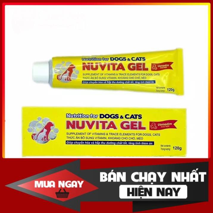 Gel dinh dưỡng Nuvita Gel 120g bổ sung vitamin, khoáng cho chó mèo