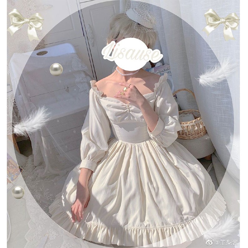 Váy babydoll công chúa ngọt ngào bồng bềnh Lolita cực dễ thương