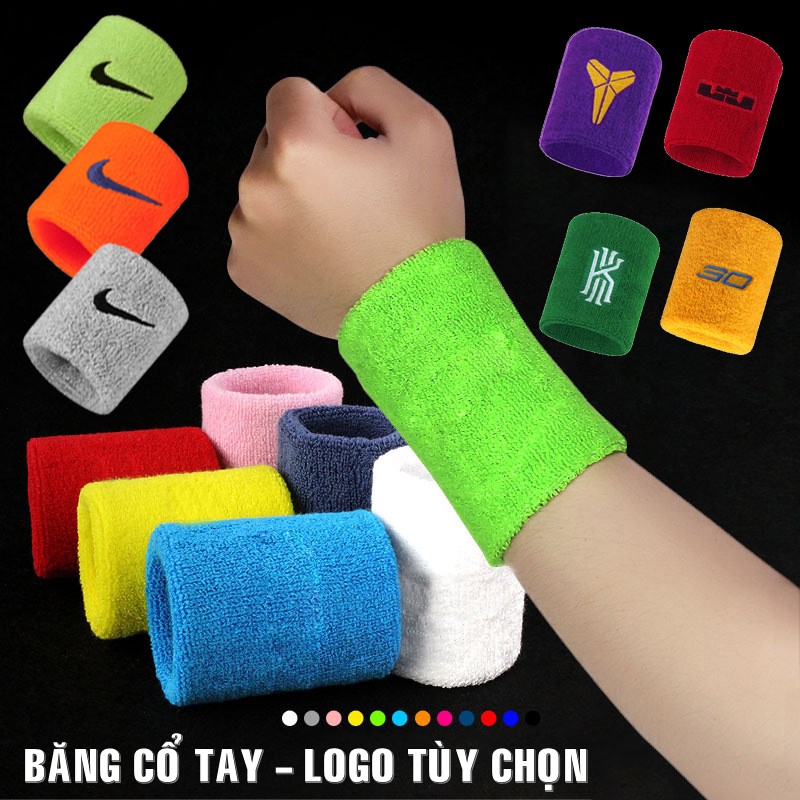 Băng Cổ Tay Thấm Mồ Hôi Thể Thao Chất Liệu Cotton Co Giãn Phù Hợp Chơi Bóng Rổ, Cầu Lông, Tennis, Chạy Bộ, Tập Gym