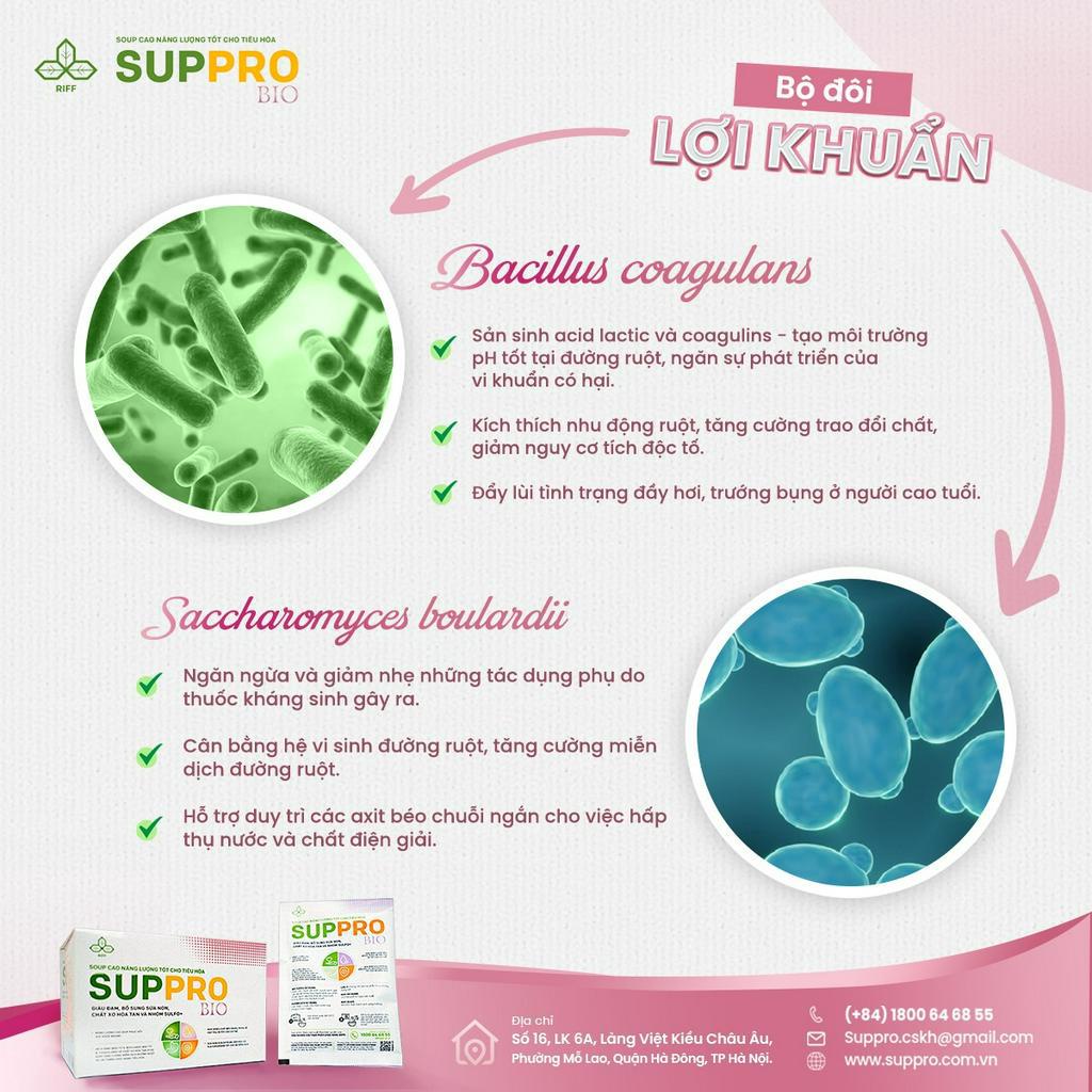 SUPPRO BIO - Soup Cao Năng Lượng Chuyên Biệt Tiêu Hóa - Dễ Tiêu Nâng Cao Sức Khỏe Đường Ruột