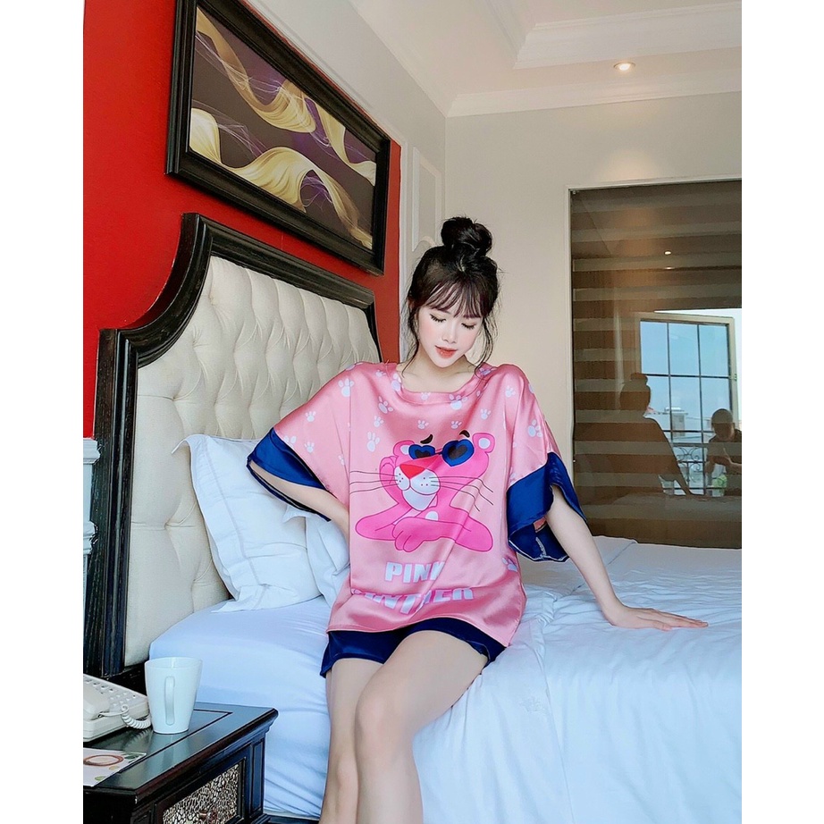 Đồ Bộ Nữ Pijama Mặc Nhà ❤️Freeship❤️ Đồ Bộ Cộc Tay Lụa Satin Đẹp Mặc Ngủ Mềm Mịn MOMOSA Shop