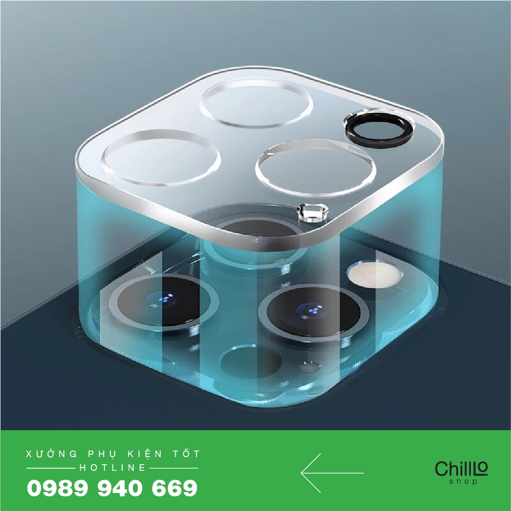 Miếng Dán Camera Cho iPhone 13 Mini/ 13/ 13 Pro/ 13 Pro Max – Cường Lực 9H Bảo Vệ Nguyên Cụm Camera Sau Của Máy