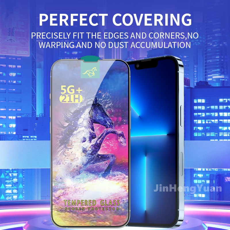 Kính Cường Lực 21H Bảo Vệ Màn Hình Điện Thoại IPhone 14 13 12 11 Pro Max XS Max XR 6 7 8 Plus 12mini 13mini
