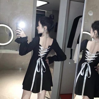 Đầm ulzzang đan dây lưng