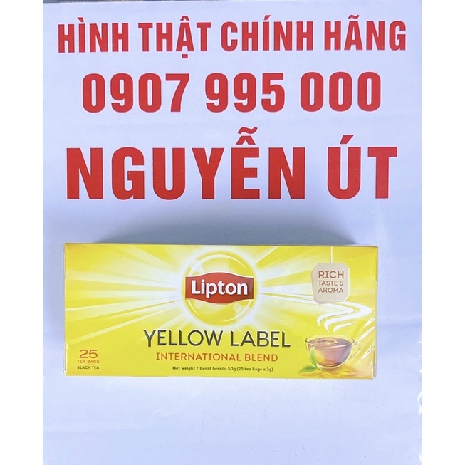 trà lipton nhãn vàng 25 gói x 2g