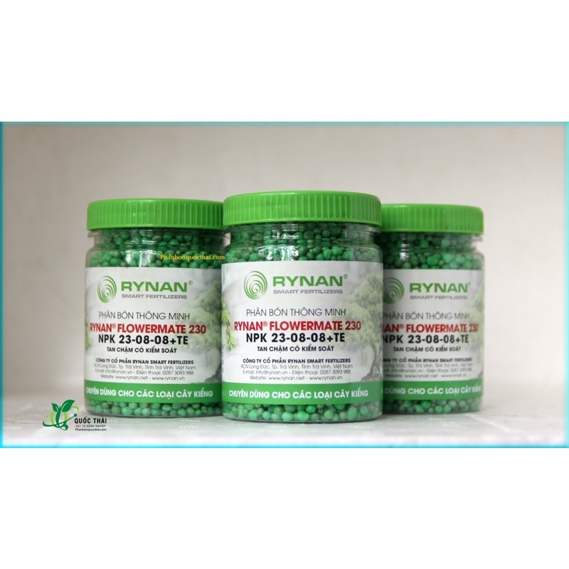 Phân npk tan chậm thông minh Rynan 23-8-8+TE,Chuyên dùng cho các loại cây kiểng,hũ 150g