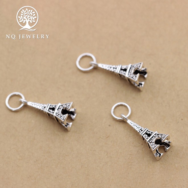 Charm bạc hình tháp Eiffel treo - NQ Jewelry