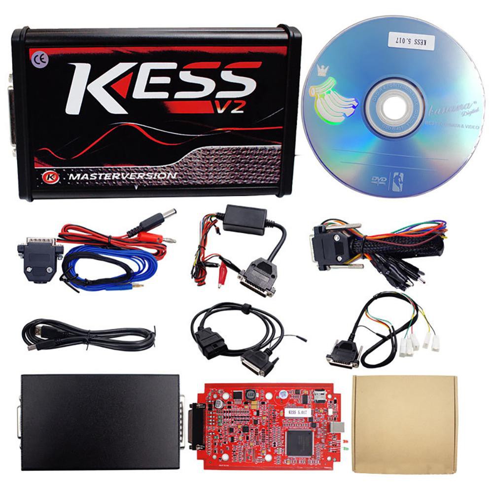 2025 Bán Hàng Đầu Kess v2 V5.017 OBD2 Red PCB No Token Limited ECU Công Cụ Lập Trình Kess 5.017 Với 