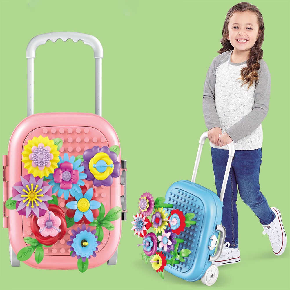 Bộ đồ chơi Cắm hoa - Vali cắm hoa làm vườn thủ công cho bé