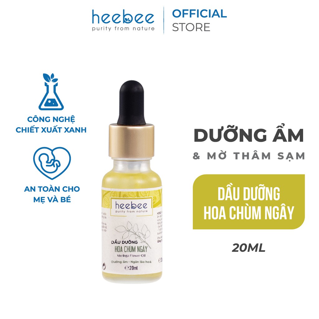 Dầu dưỡng Hoa Chùm Ngây Heebee ngăn ngừa lão hóa da và tóc 20ml