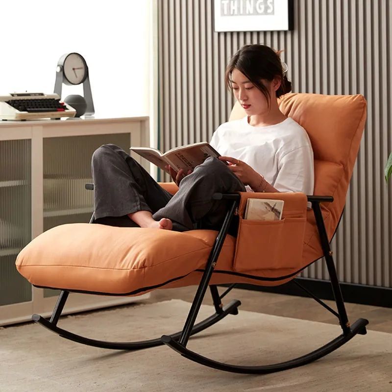 Ghế tựa người lớn ghế bập bênh lưới màu đỏ ban công lười biếng ghế sofa thư giãn phòng khách ghế đơn thư giãn nhà ánh sá