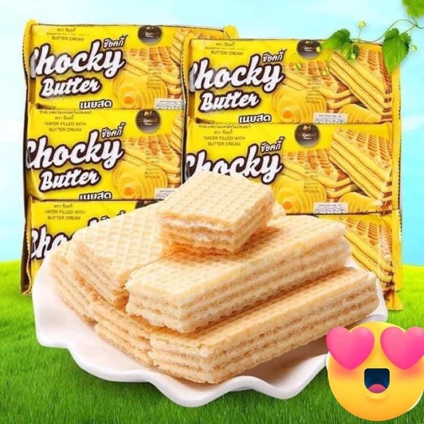 [Date: 09/2022] Bánh Xốp Kem Bơ CHOCKY BUTTER Thái Lan - Hộp 15 thanh