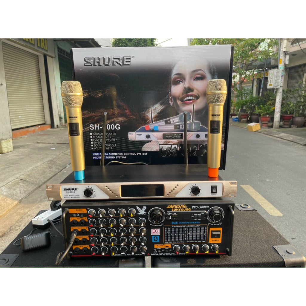 Dàn âm thanh karaoke tại gia cặp loa JBL bass đôi 3 tấc + amply pro-9800D + micro SH-600g giá lẻ = sỉ âm thanh đỉnh