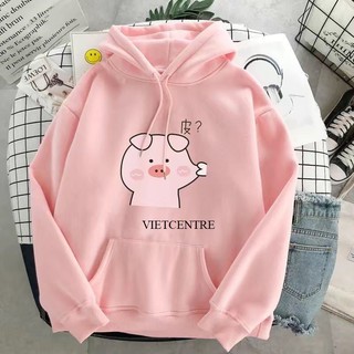 Áo Khoác Hoodie Form Rộng CUTE PIG Tay Dài Nỉ Bông Unisex Hot Trend - VIETCENTRE