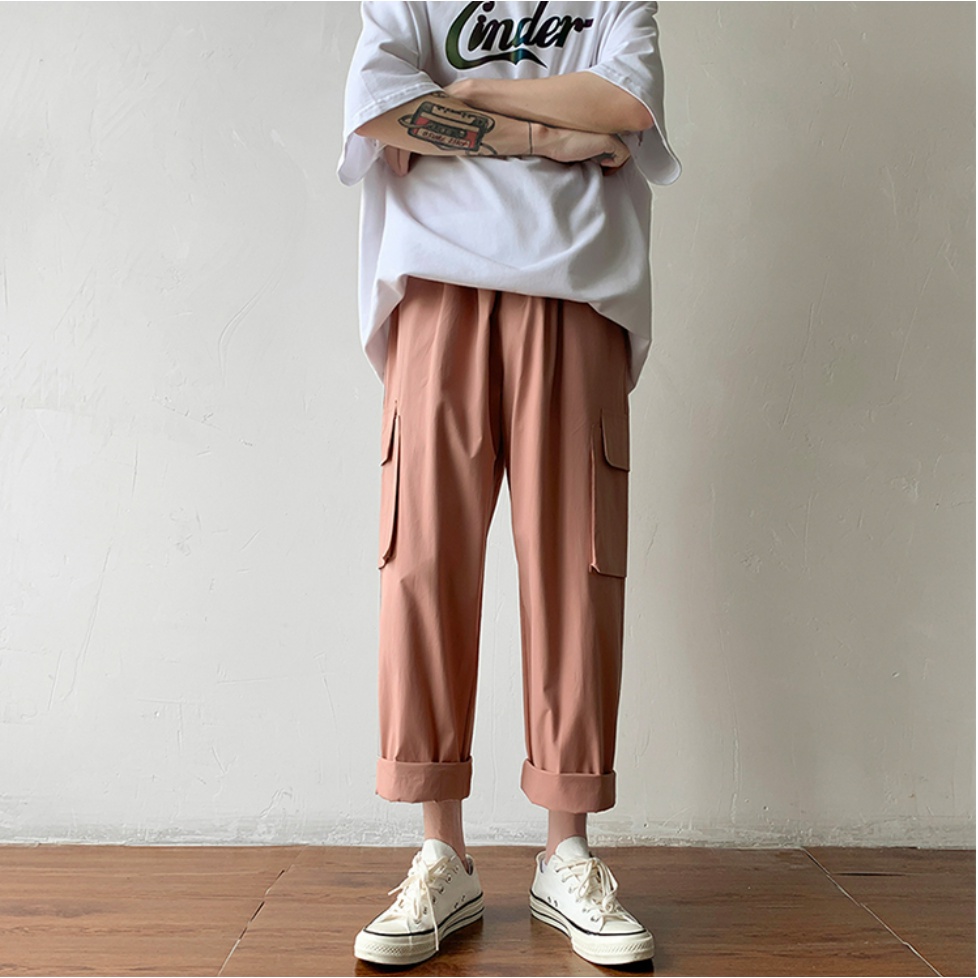 Quần jean dài ống rộng phong cách Hàn Quốc thời trang unisex đơn giản cho nam