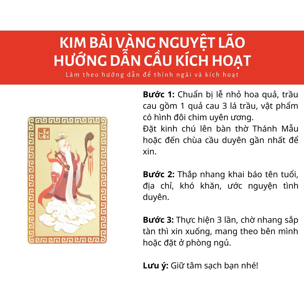 Kim bài NGUYỆT LÃO CẦU TÌNH DUYÊN, HÔN NHÂN HẠNH PHÚC, gắn kết tình cảm, hàn gắn yêu thương lâu - Đã khai quang