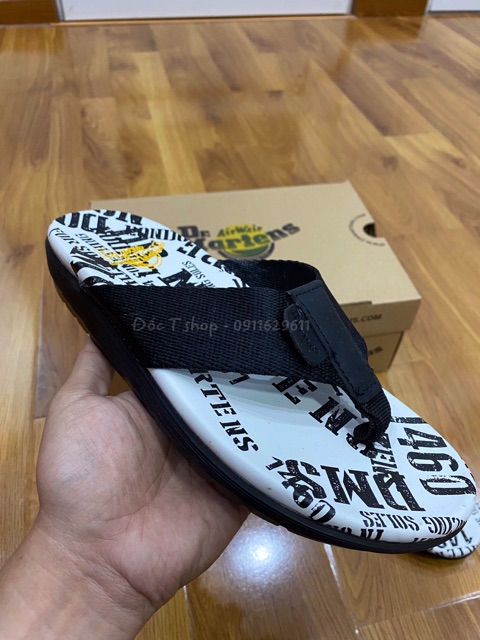 [GIÁ SỐC] Dép kẹp nam, dép xỏ ngón ⚡️FREESHIP⚡️Dr.Martens Cao Cấp, Siêu Êm, Siêu Bền FULLBOX (Đế Trắng Chữ)