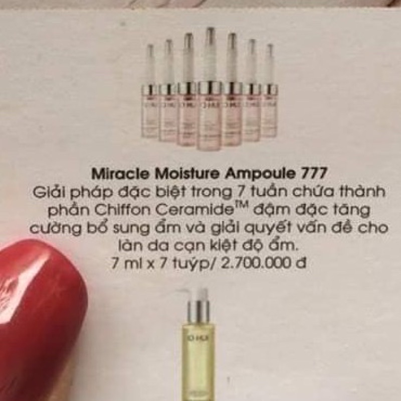 Combo 10 gói Ohui Miracle Moisture Ampoule huyết thanh dưỡng ẩm siêu việt