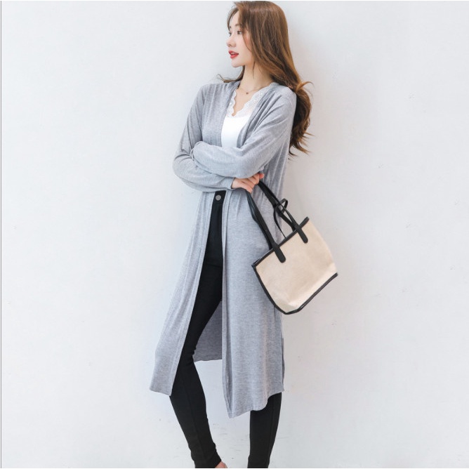 Áo khoác cardigan nữ, áo khoác cardigan nữ dáng dài form rộng Ak37