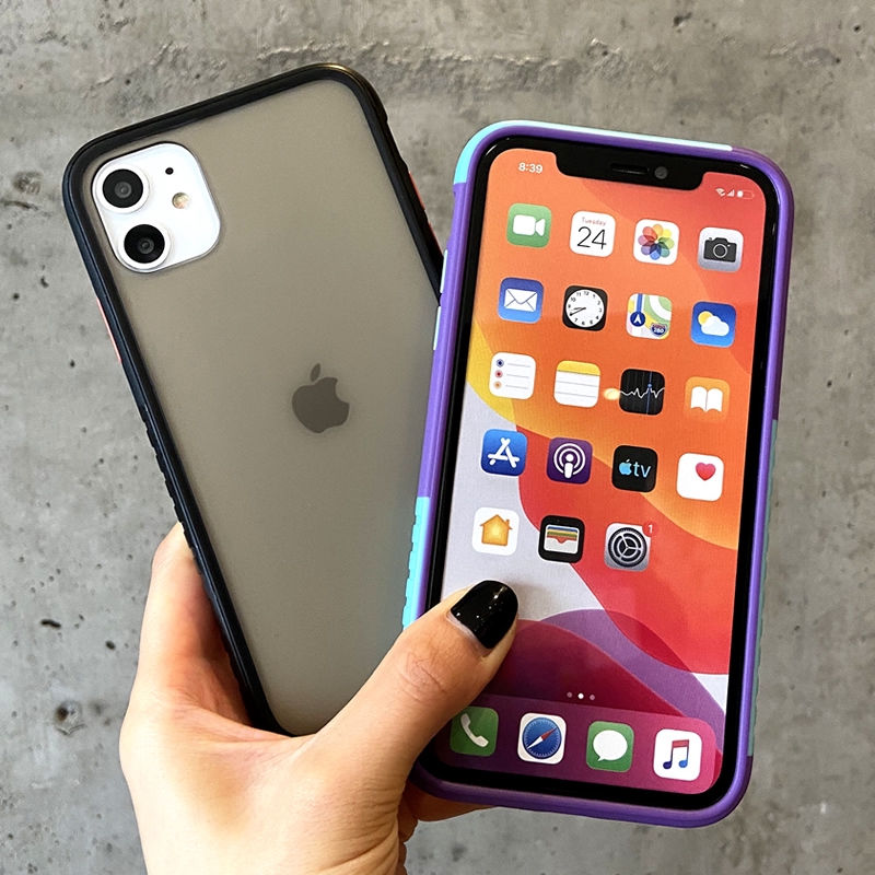 Ốp điện thoại màu tương phản chống rơi vỡ cho IPHONE 11 PRO MAX 7 8 PLUS XR XS MAX | BigBuy360 - bigbuy360.vn