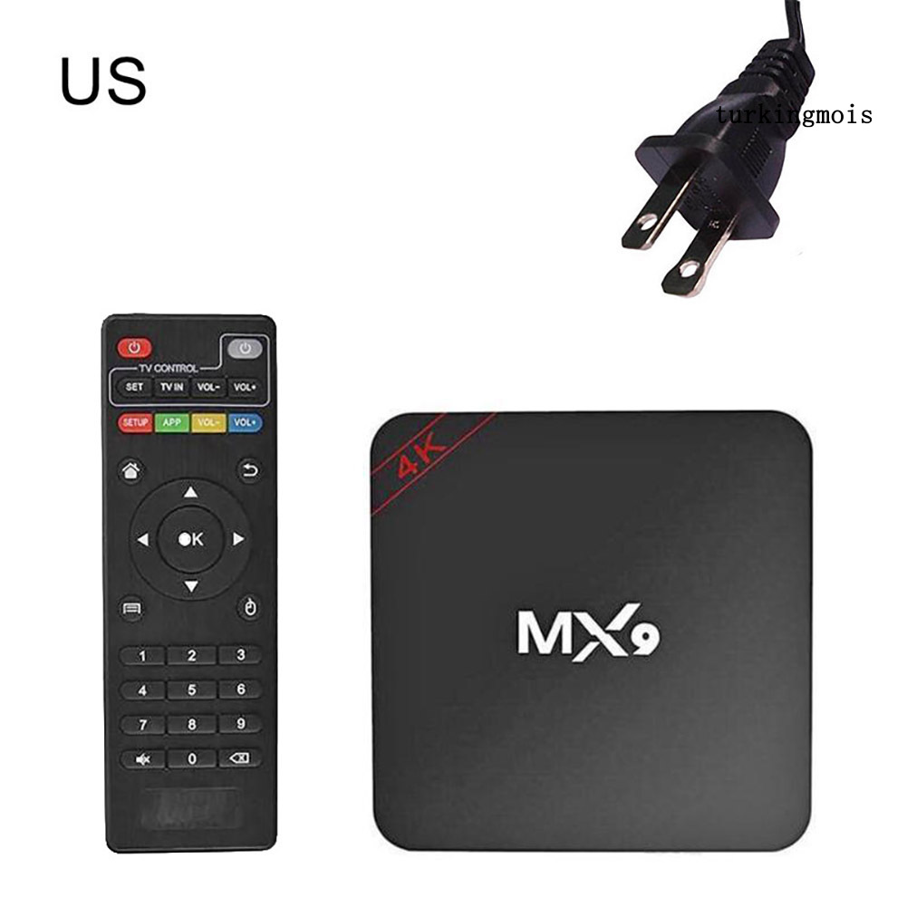 Bộ Tv Boxm_Mx9 Quad Core 1 + 8gb Hdmi-Sdi Sd Slot Tv Set-Top Box Android 7.1 Và Phụ Kiện