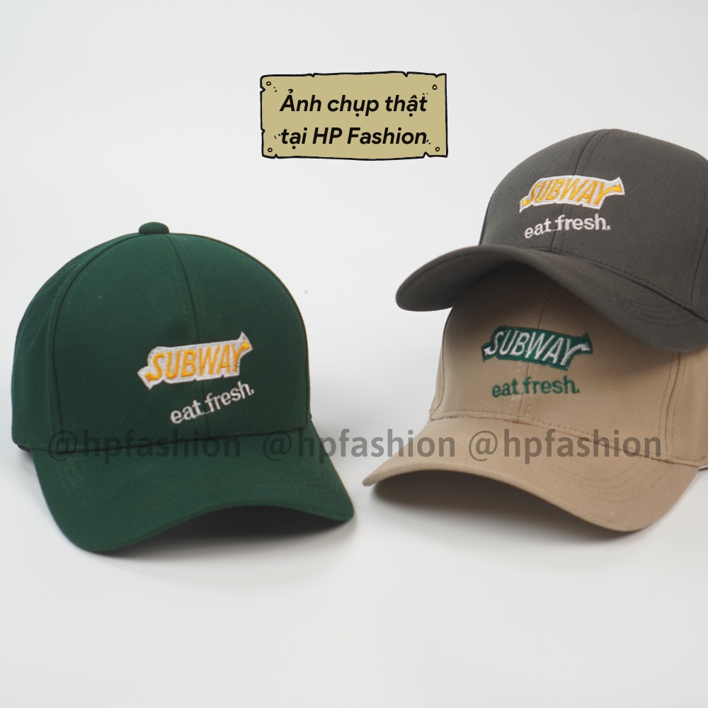 Mũ lưỡi trai ❤️ Nón kết thêu chữ SUBWAY chất kaki cao cấp form unisex nam nữ N65 - Happy Style