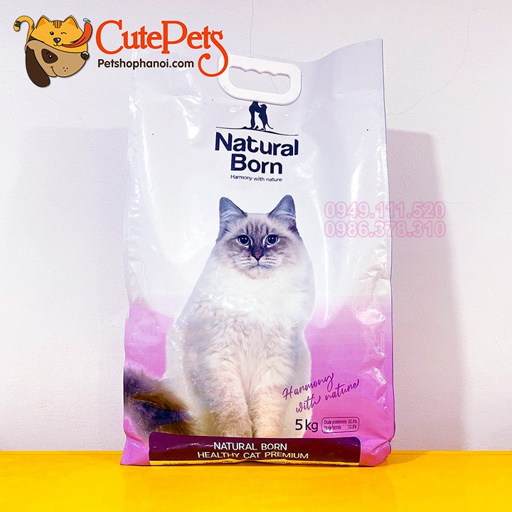 Thức ăn Mèo Natural Born Tải 5kg Healthy Cat Premium - CutePets