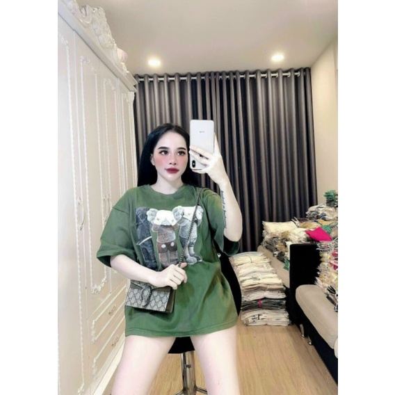 Áo thun BA CON GẤU phom rộng chất cotton thô thấm hút mồ hôi