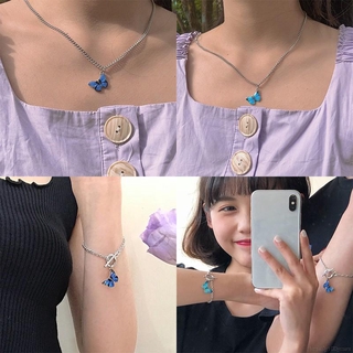 Vòng tay hình dây chuyền mặt hình bướm thời trang nữ dễ thương