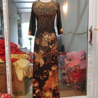 (HÀNG CÓ SẴN) ♥SALE 2 MẪU ÁO DÀI LỤA 3D CHỈ 159K 1ÁO MAY SẴN.TRẮNG. ĐEN.