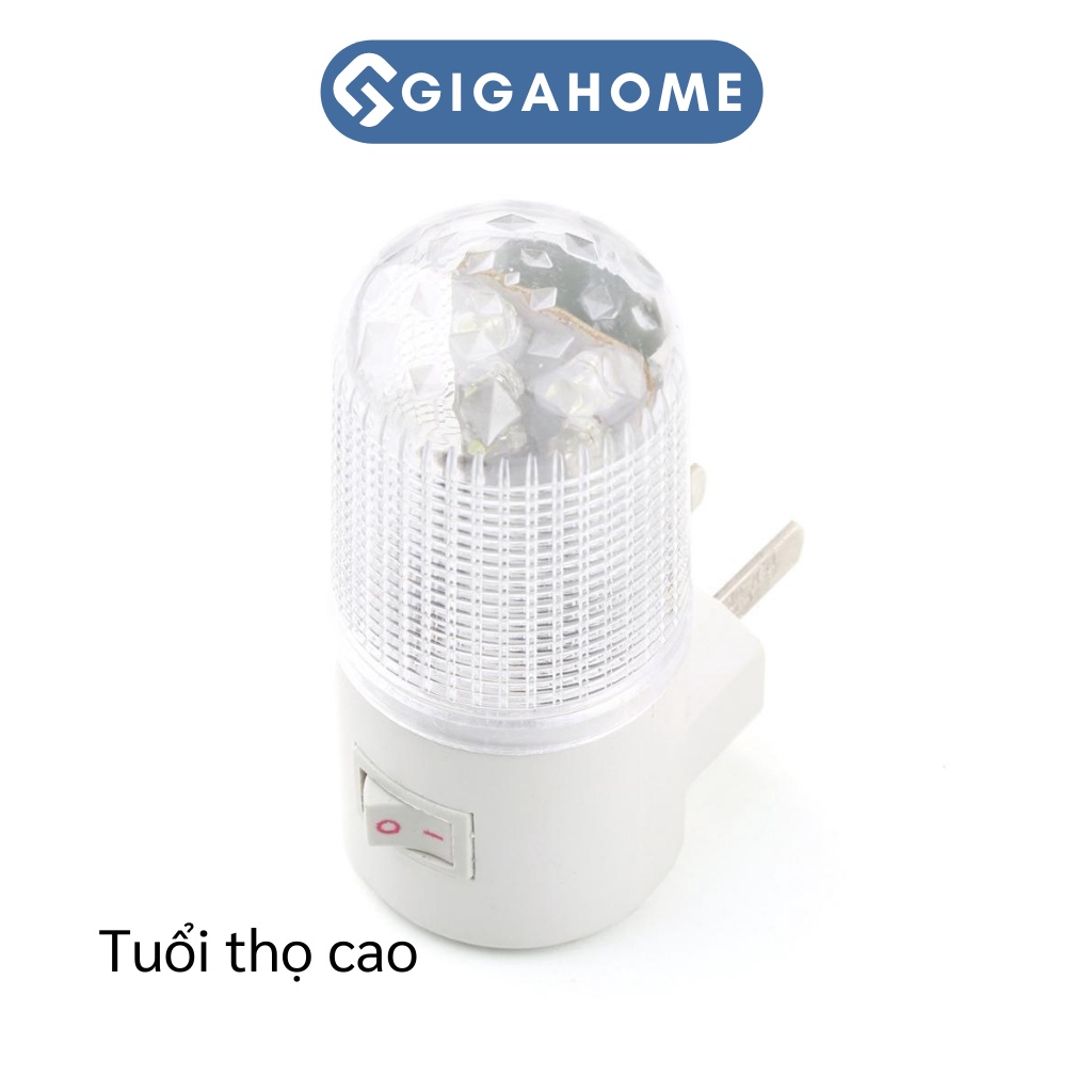 Đèn Ngủ Tròn 3W GIGAHOME Tiết Kiệm Điện, Ánh Sáng Dịu Nhẹ, Dễ Ngủ 6262