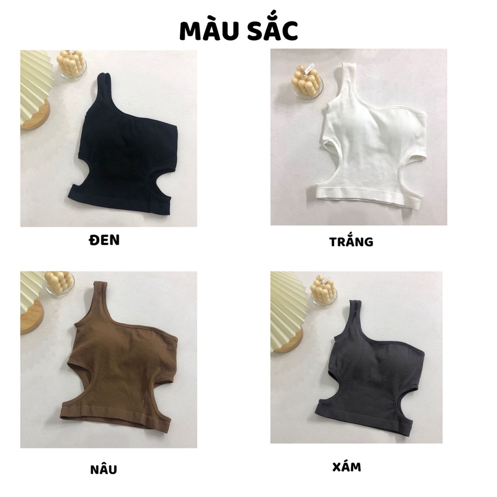 Áo Bra Nữ thiết kế 1 Vai Chéo Dây không gọng nâng ngực co giãn cao cấp mã Bra 1823