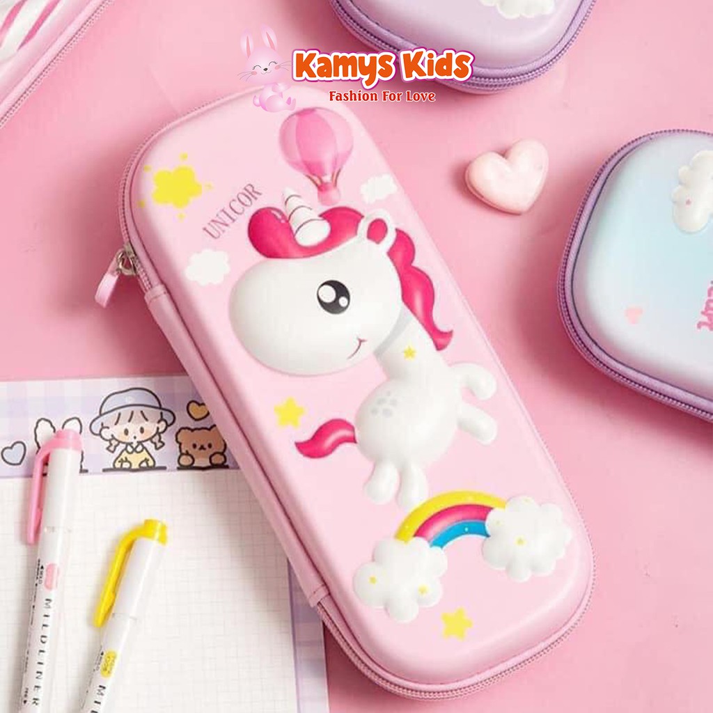 Hộp bút trẻ em 3D KAMYS KIDS kiểu dáng dễ thương cho bé trai bé gái