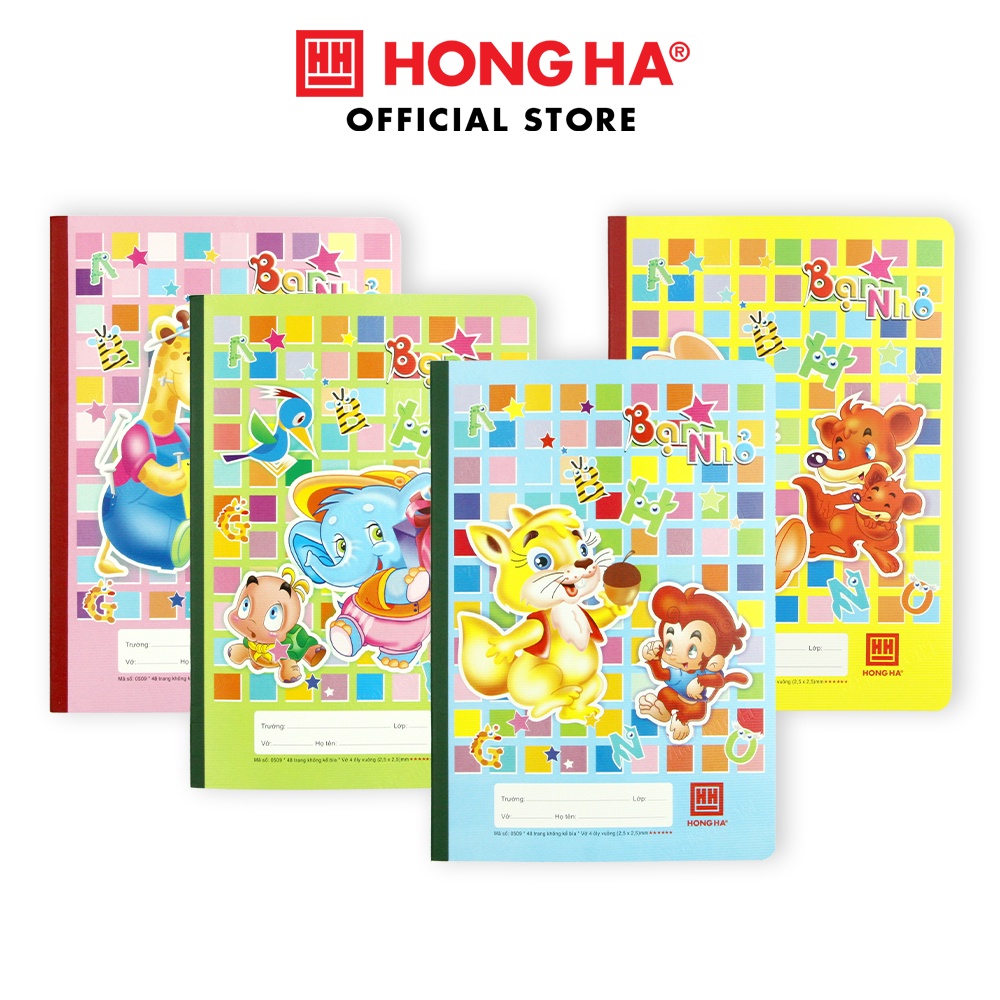 Vở 4 ô ly 48 trang Hồng Hà School Bạn Nhỏ (0509)