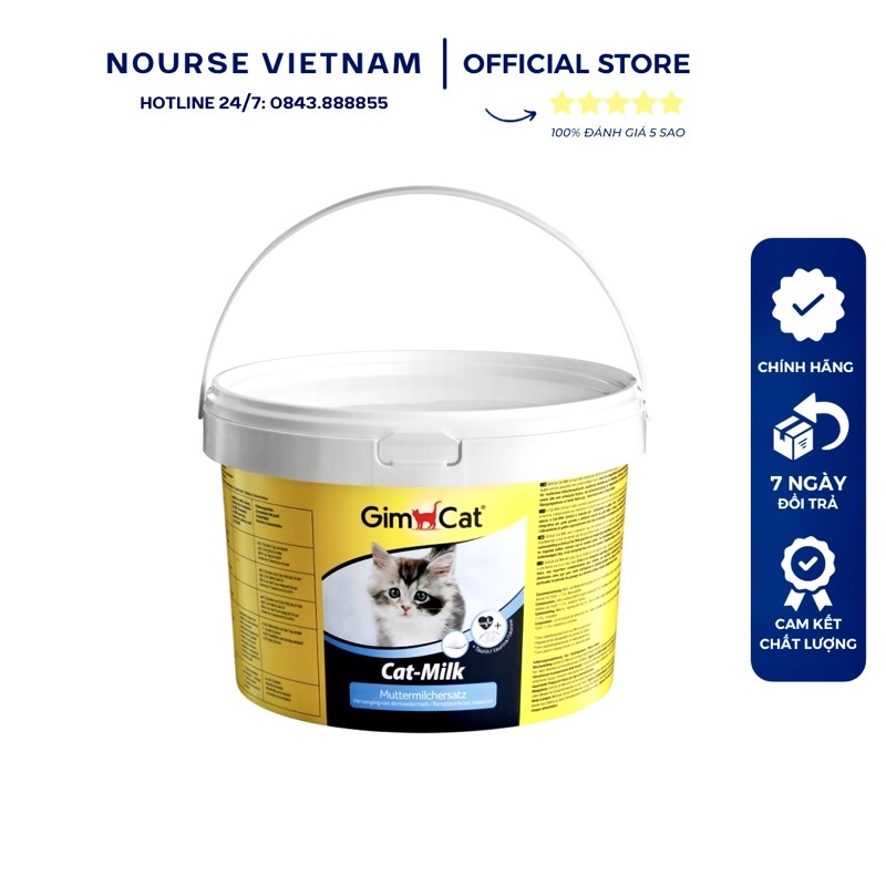 Sữa thay thế sữa mẹ cho mèo sơ sinh Sữa Gimcat nhập khẩu Đức chính hãng hộp 2kg
