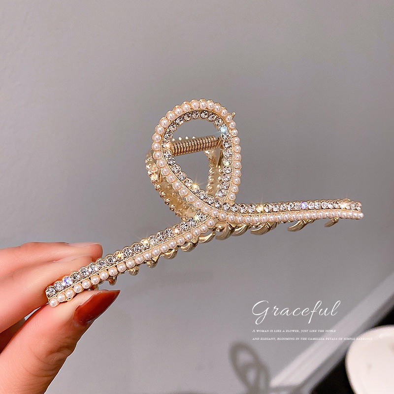 (New Arrival) Fashionable Women's Shark Hair Clip with Fake Pearls