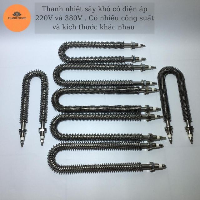 [Rẻ Vô Đich] Điện Trở Sấy Khô Chữ U Thanh Nhiệt Cánh Tản Đốt Nóng 20cm 220V 380V