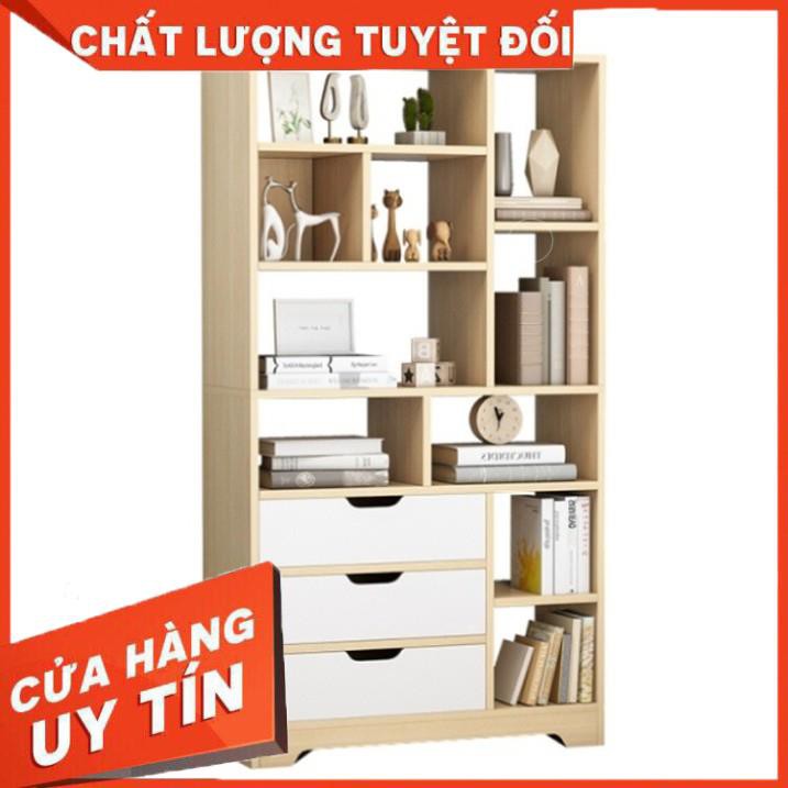 [ẢNH THẬT] Tủ để sách bằng gỗ kiêm vách ngăn phòng, Tủ để hồ sơ văn phòng, Kệ sách đẹp DH-BGK2018