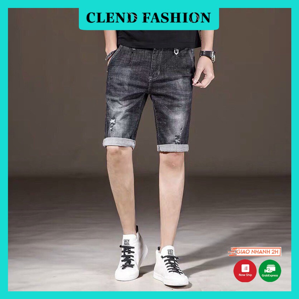 Quần Short , Quần Sọt Jean Nam Clend Fashion Chất Liệu Demin Co giãn Thoáng Mát Thời Trang Cao Cấp KV16