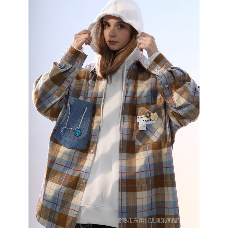 Áo Sơ Mi Nam Dài Tay Họa Tiết Kẻ Sọc Ca Rô Thời Trang Đường Phố