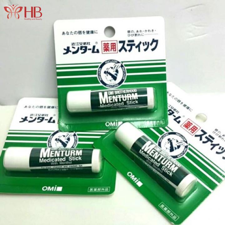 Son dưỡng môi OMI Brotherhood Menturm Medicated Lip Balm Stick (4g) không màu hỗ trợ giảm thâm