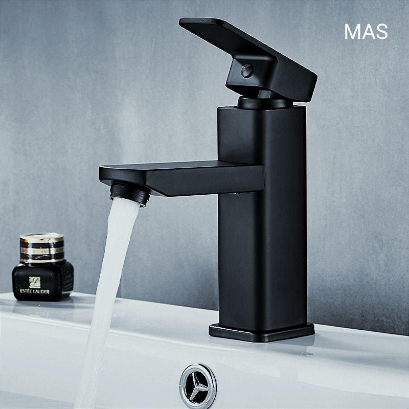 Vòi chậu lavabo nóng lạnh MAS màu đen,vòi lắp cho lavabo loại một lỗ