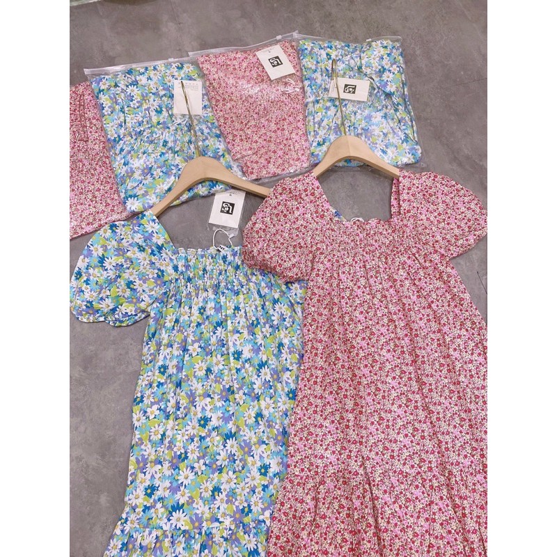 [Siêu Hot] Váy Hoa Thô 2 Màu Đuôi Cá, Đầm Hoa Nhí Dáng Suông Siêu Xinh Có Ảnh Thật Kèm Video | BigBuy360 - bigbuy360.vn