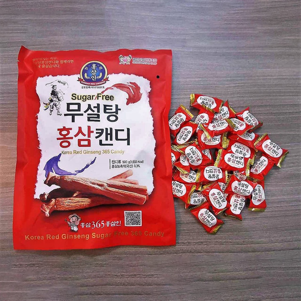 Kẹo Hồng Sâm Không Đường Đỏ Ginseng House 500g - K2V Shop