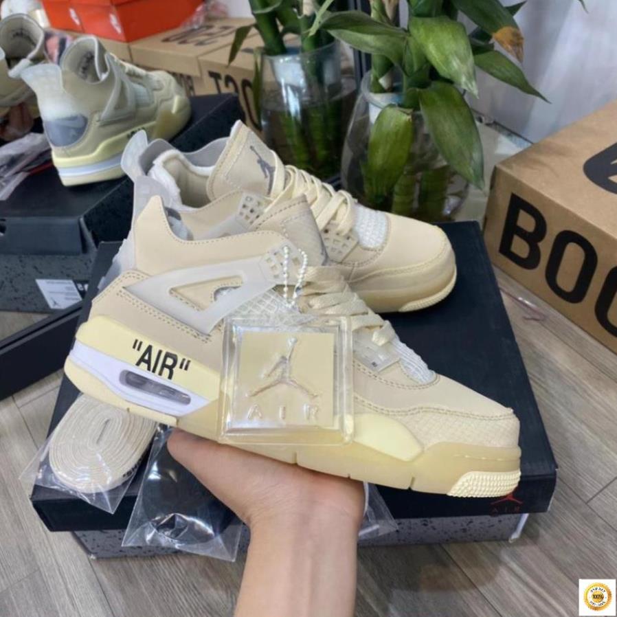 XẢ 11.11 Giày Jordan 4 OFF WHITE, giày thể thao JD4 thời trang nam nữ full box bill phụ kiện SALE