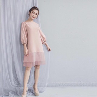 Đầm xòe dập li phối lưới