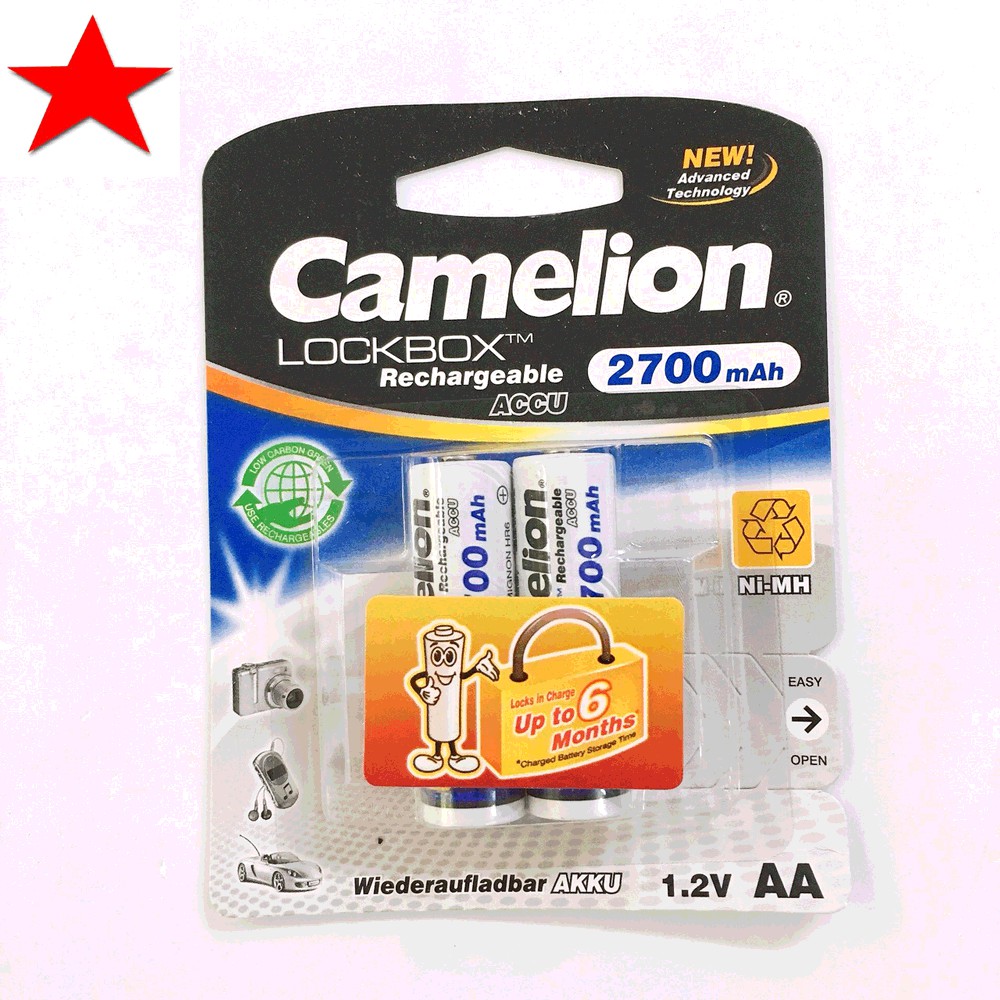 Pin sạc AA Camelion 2300mAh, 2500mAh, 2700mAh chính hãng